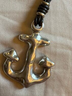 Uno de 50 Silver Anchor Pendant Necklace